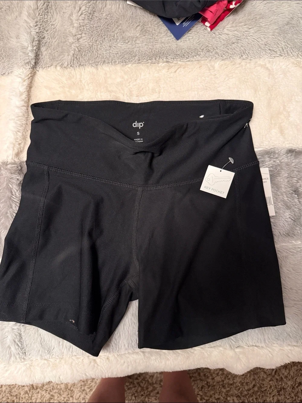 dip Black High-Rise Athletic Shorts